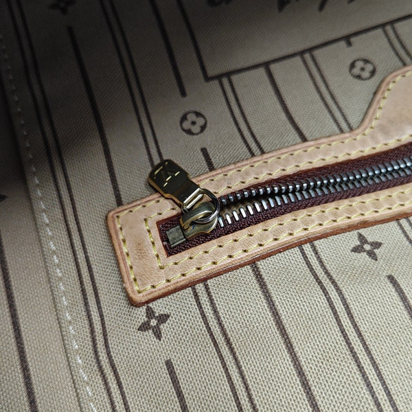 NEVERFULL MM Monogram Coated Canvas Brown