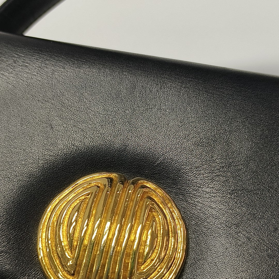 Calfskin Shoulder Bag Black
