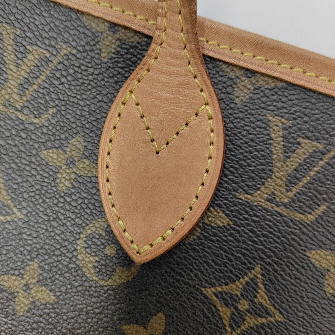 NEVERFULL MM Monogram Coated Canvas Brown