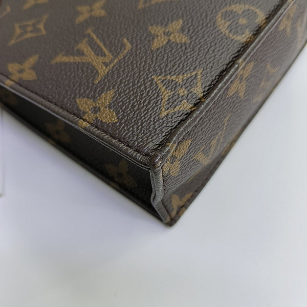 SAC PLAT Mini Monogram Coated Canvas Brown