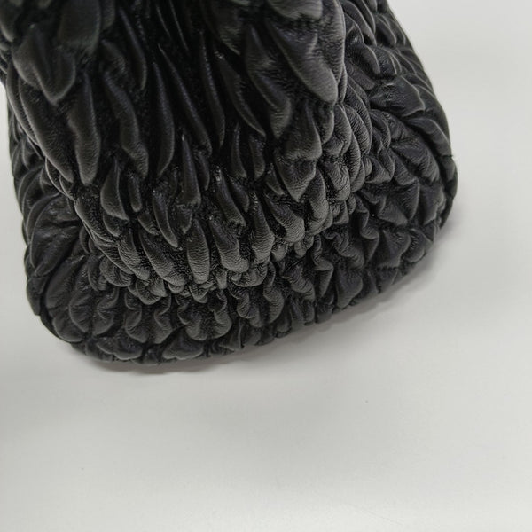 Lambskin Top Handle Bag Black