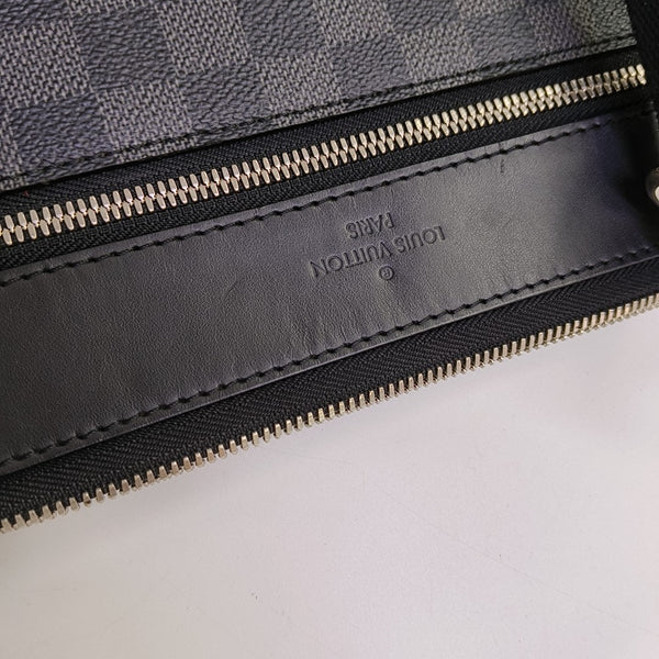 MICK Damier Graphite Coated Canvas Gray
