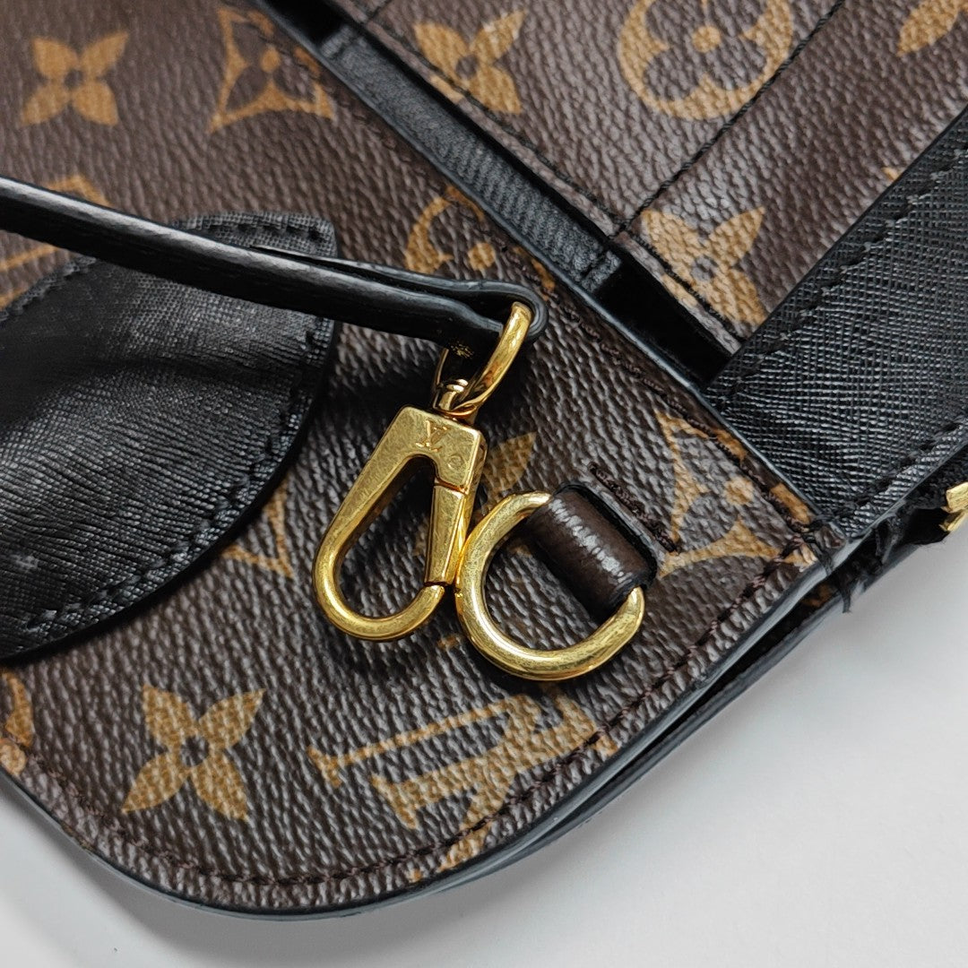 Monogram Coated Canvas Shoulder Bag Brown