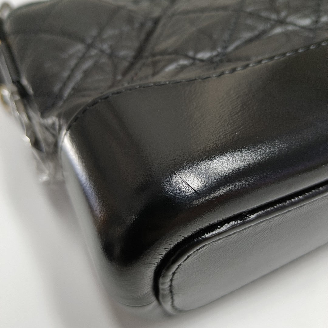 GABRIELLE Small Quilted Calfskin Black