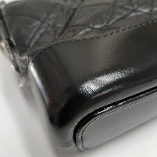 GABRIELLE Small Quilted Calfskin Black