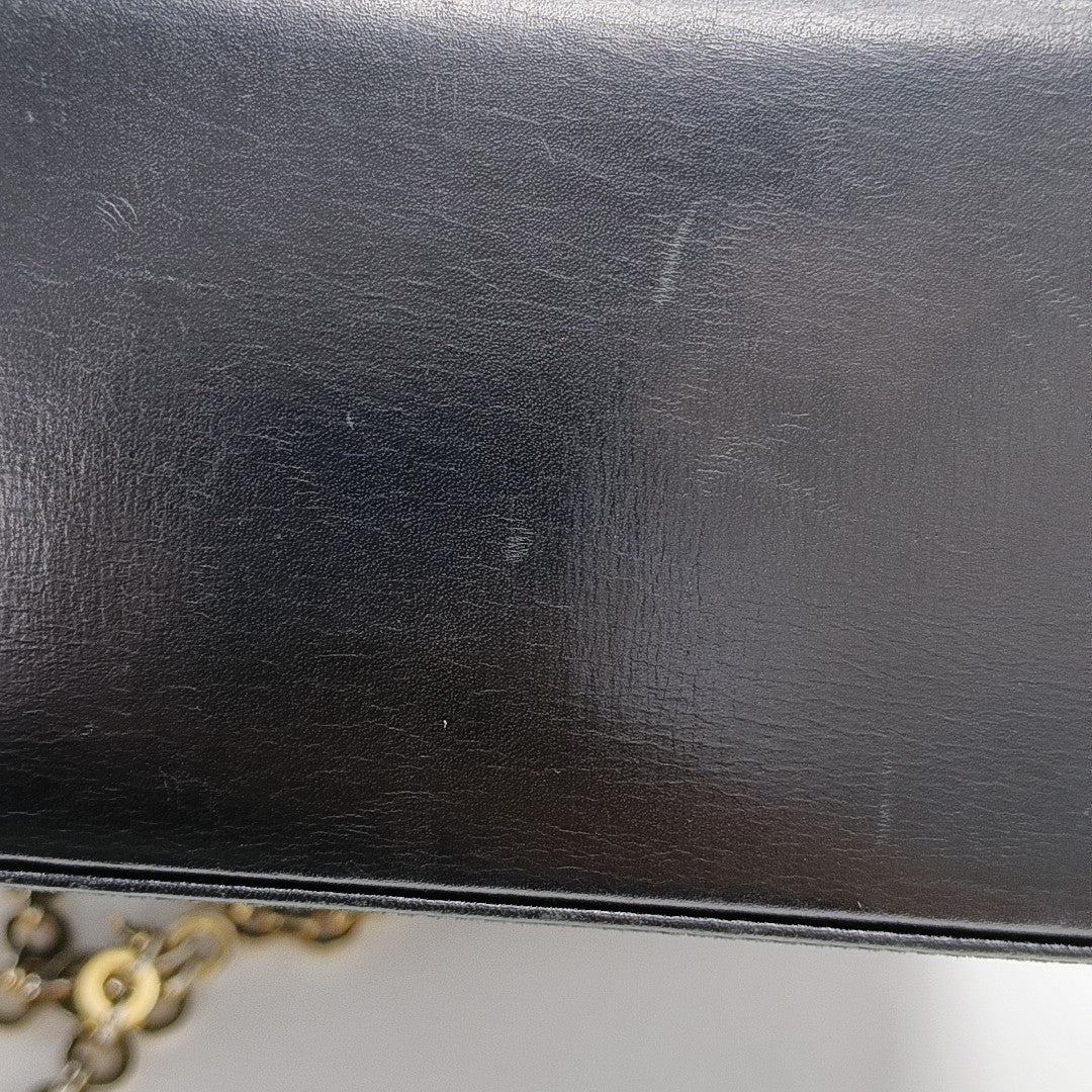 Calfskin Shoulder Bag Black