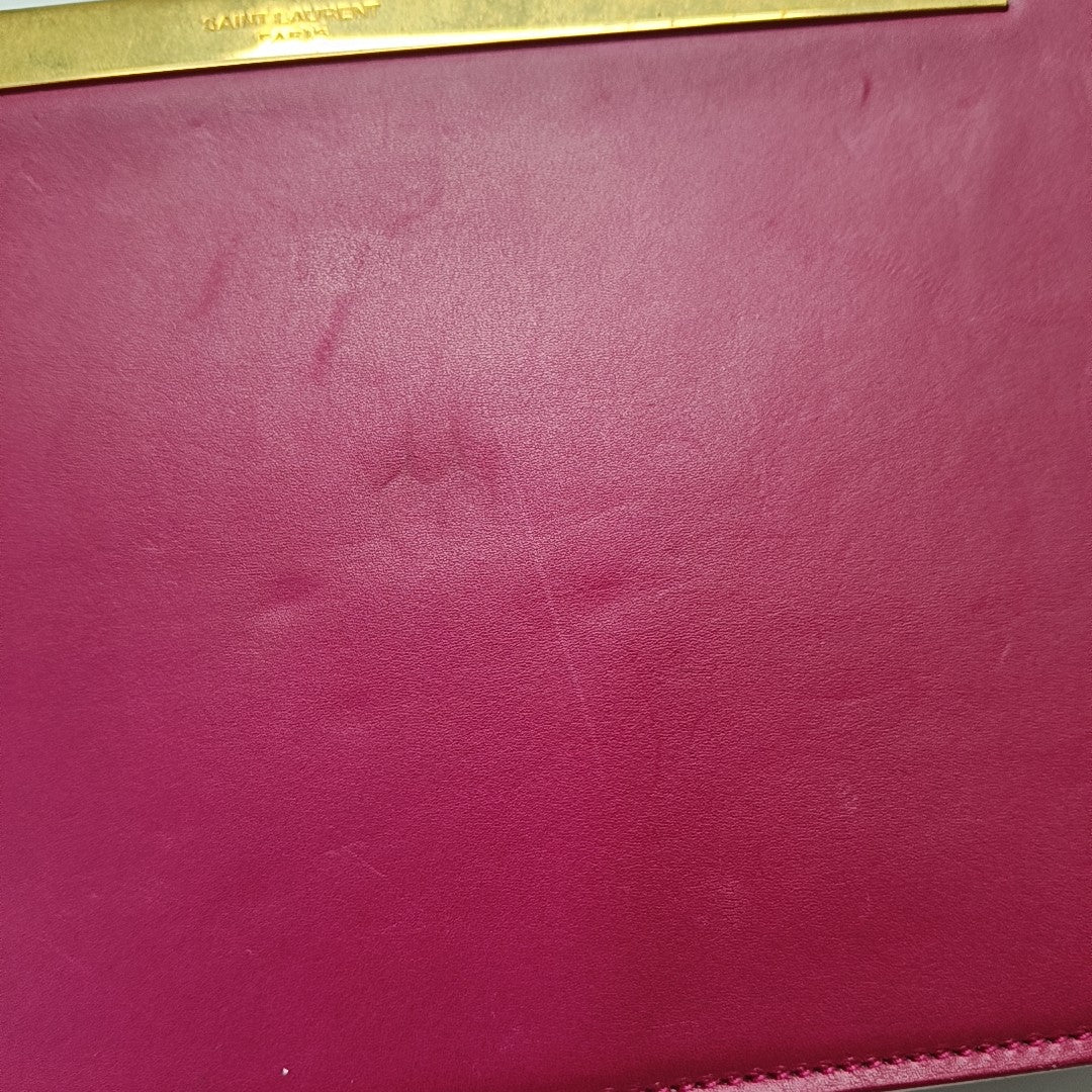 Calfskin Clutch Red