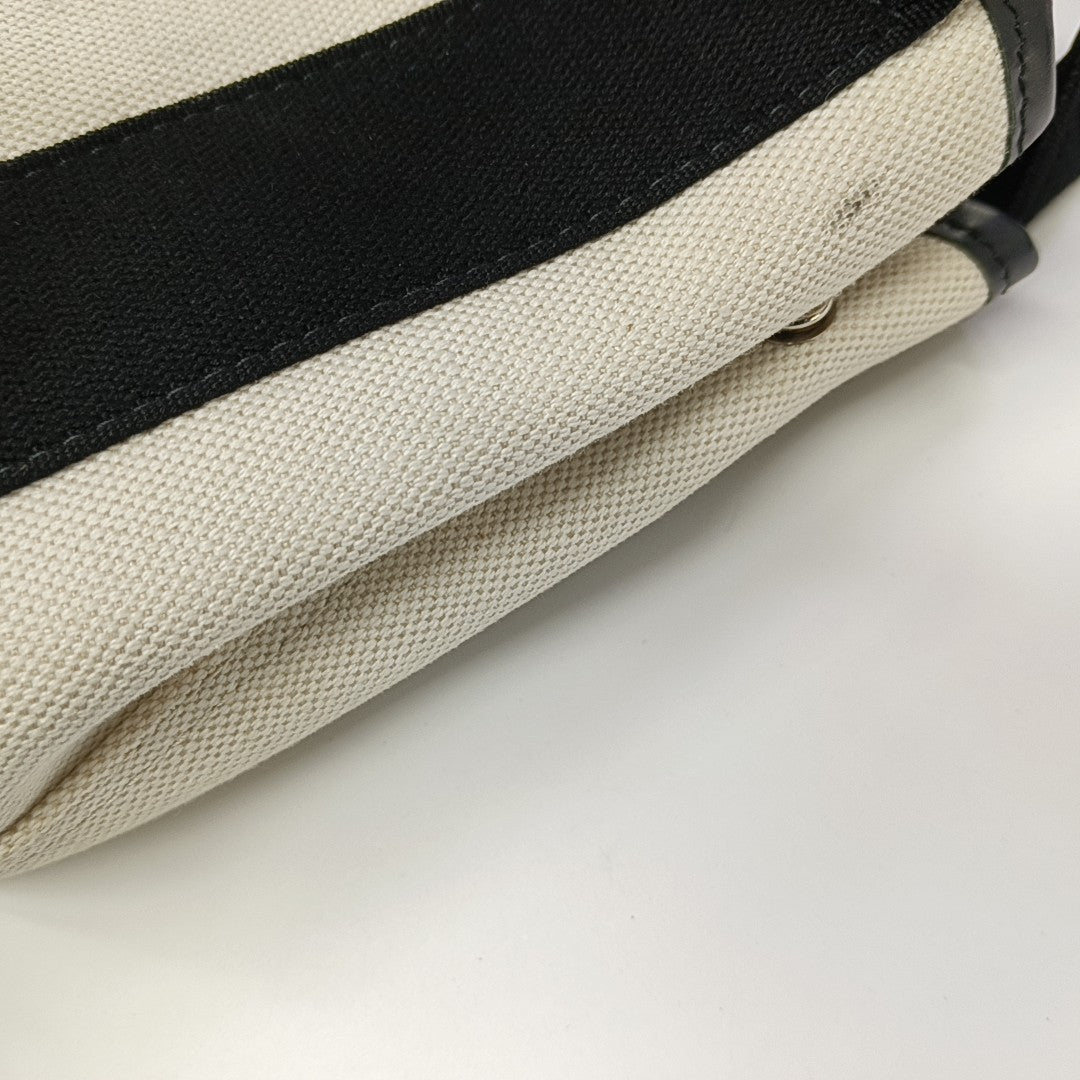 Navy Mini Canvas White