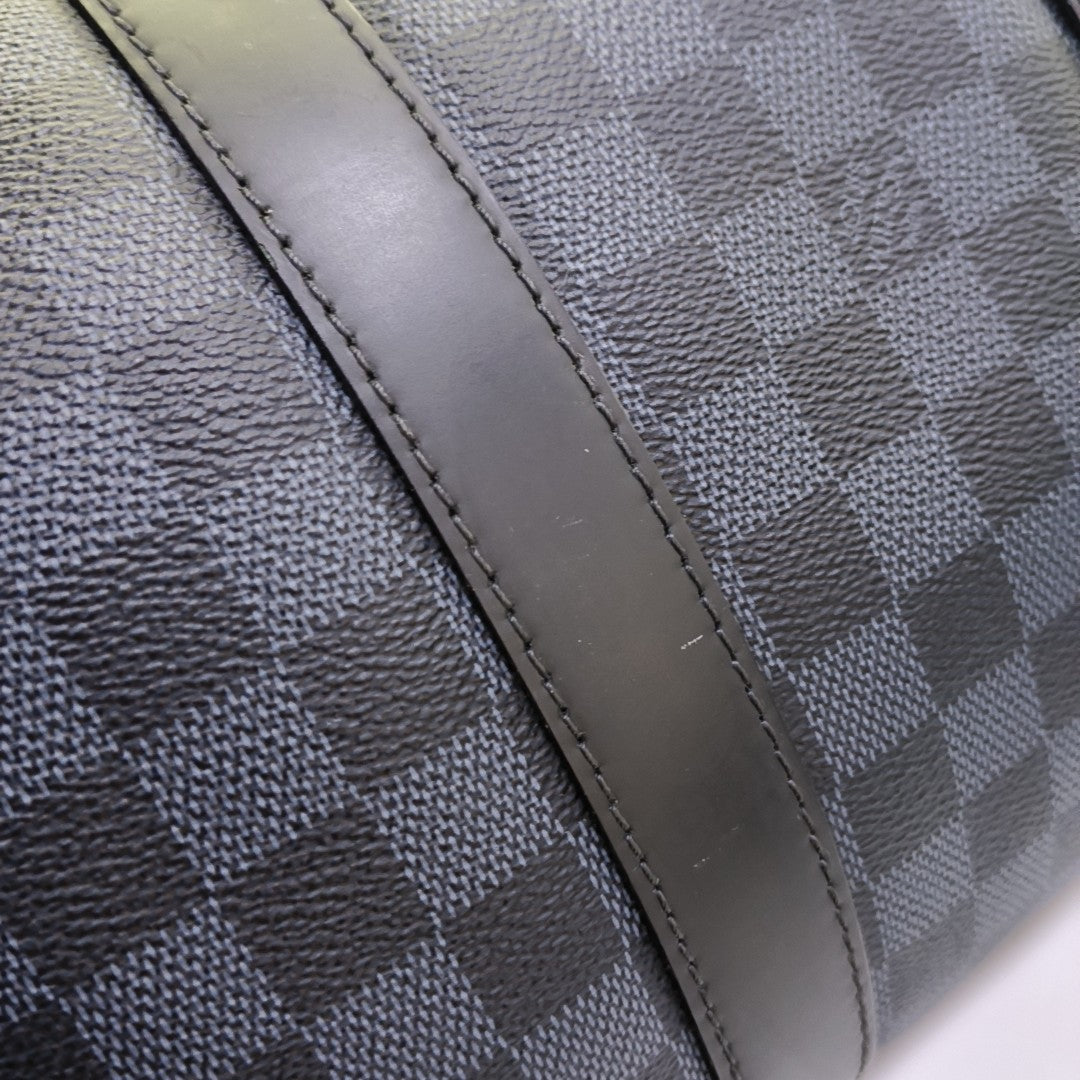 KEEPALL 45 Damier Coated Canvas Blue