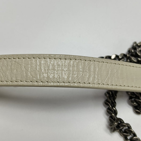NIKI Mini Chevron Calfskin White