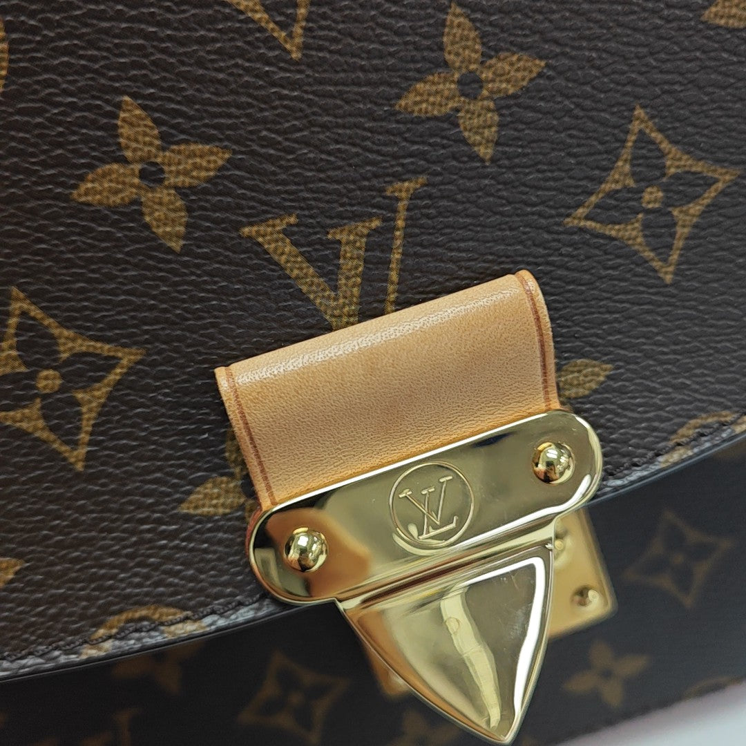 EDEN MM Monogram Coated Canvas Brown