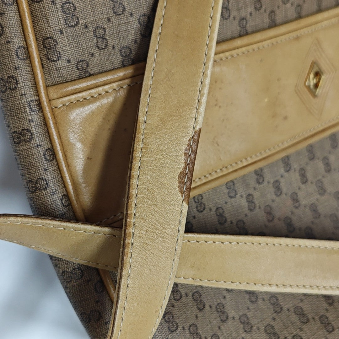 Monogram Coated Canvas Shoulder Bag Brown