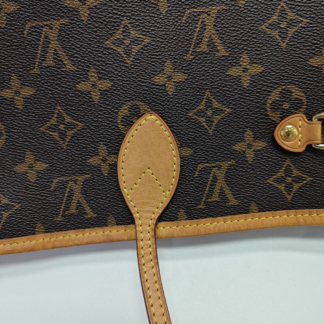 NEVERFULL MM Monogram Coated Canvas Brown
