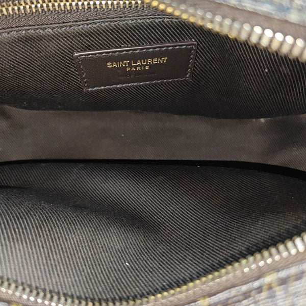 Coated Canvas Shoulder Bag Brown