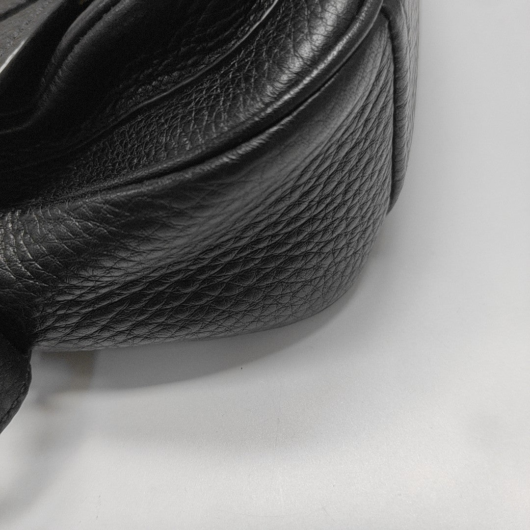 Calfskin Shoulder Bag Black