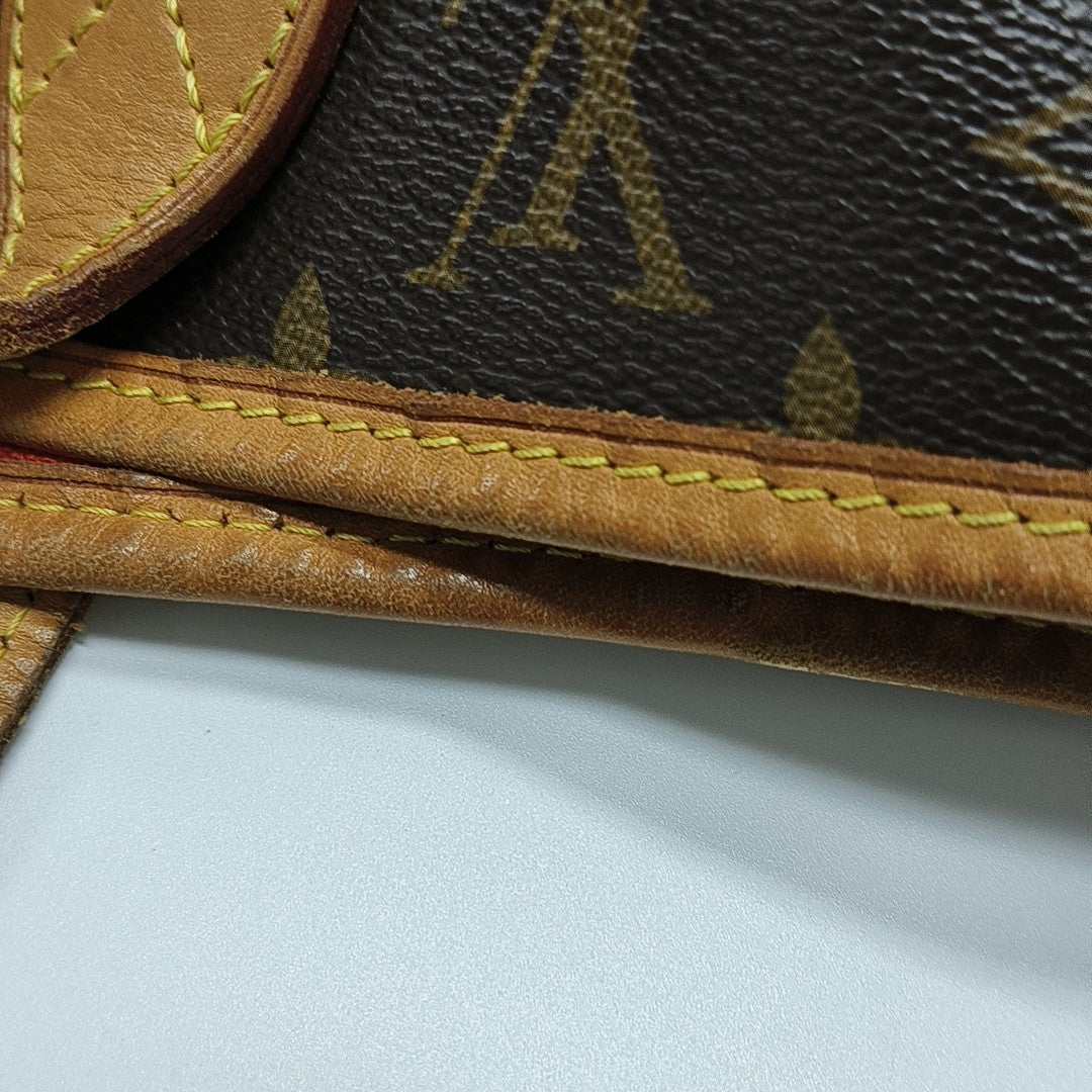 NEVERFULL MM Monogram Coated Canvas Brown