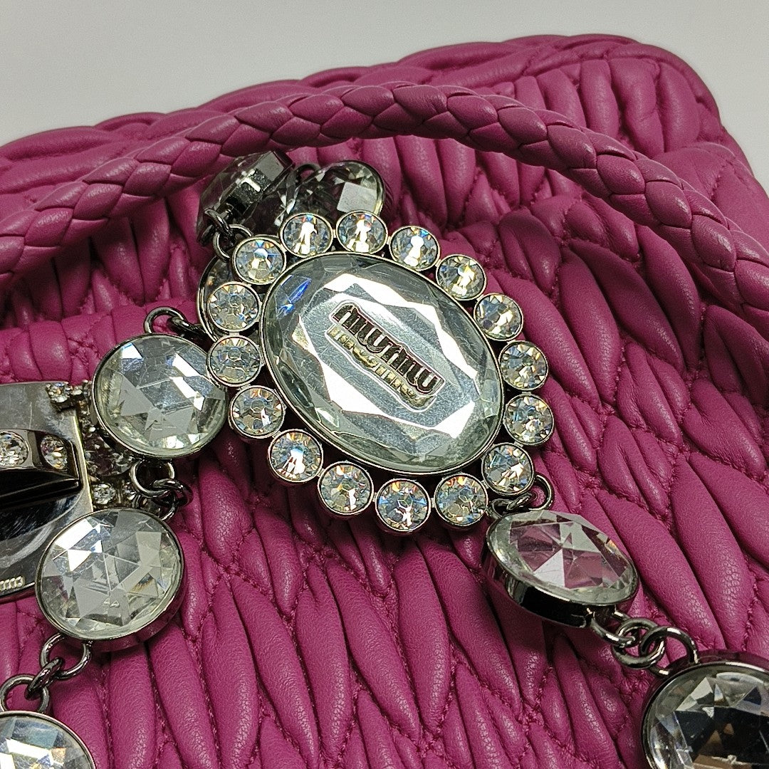 Crystal Quilted Lambskin Pink