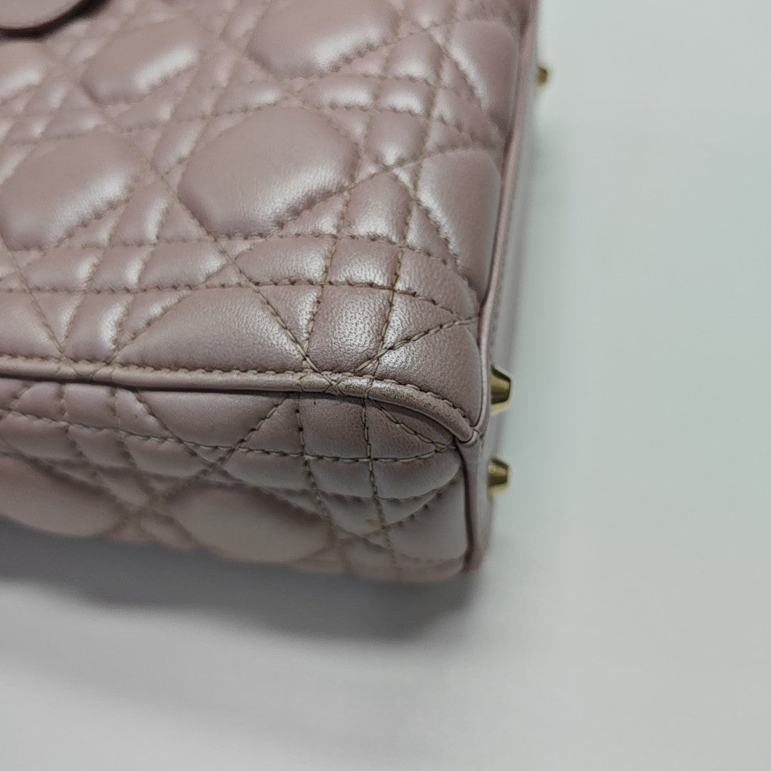 Lady Dior Mini Cannage Lambskin Pink