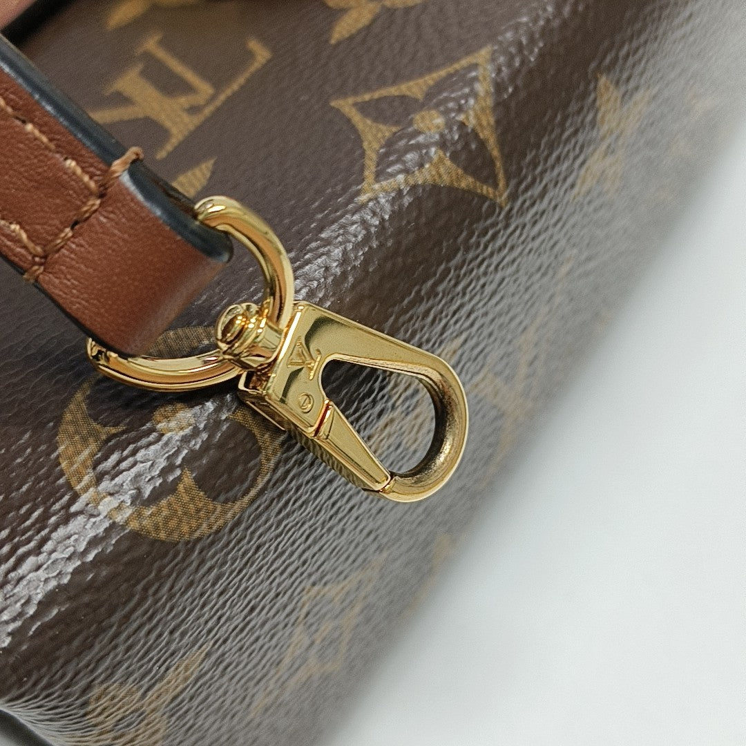 LOCKY BB Monogram Coated Canvas Brown