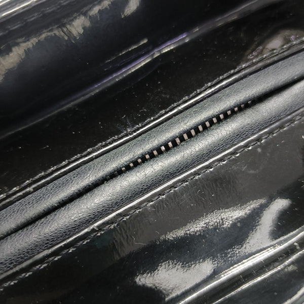 Lady Dior Medium Cannage Patent Leather Black
