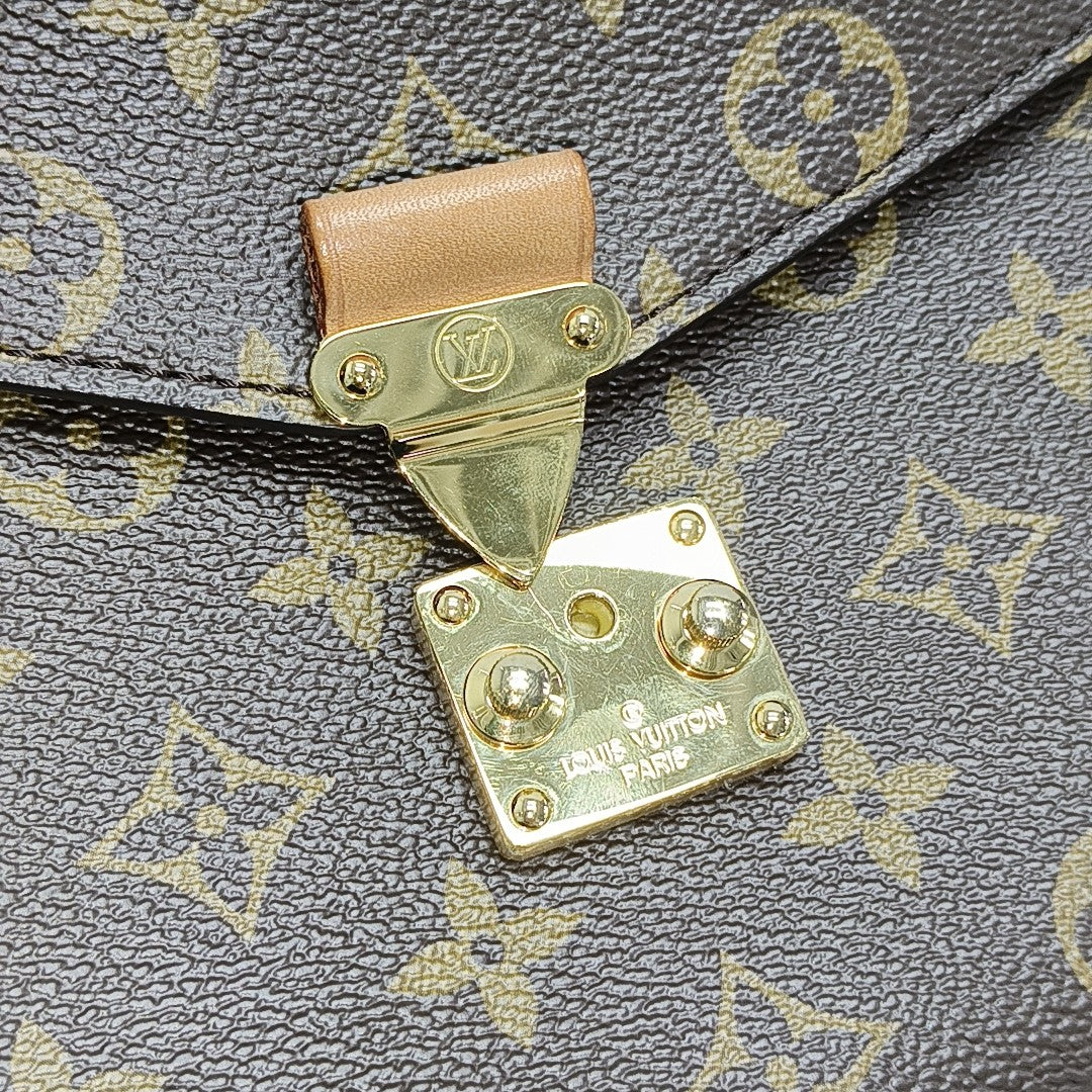 MÉTIS MM Monogram Coated Canvas Brown