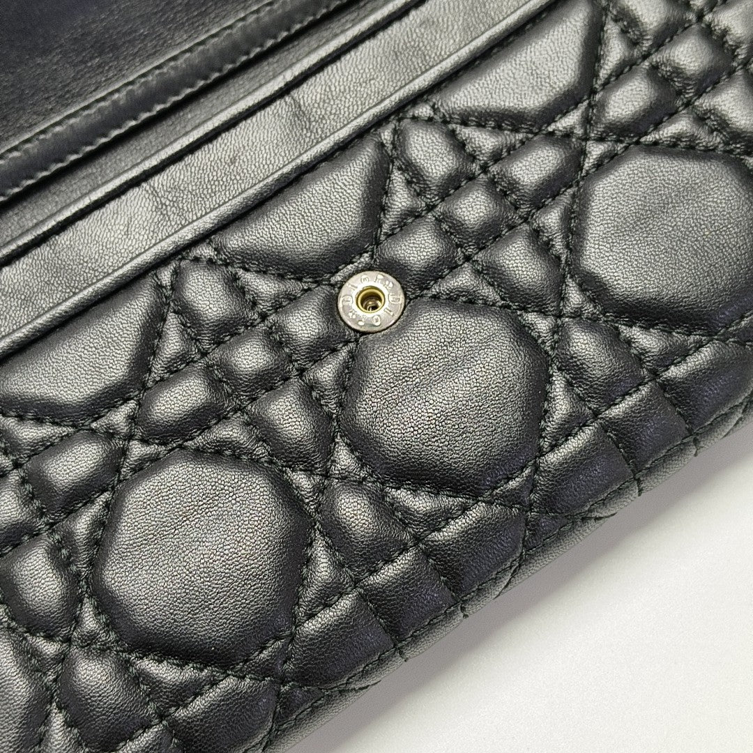 Lady Dior Small Cannage Lambskin Black
