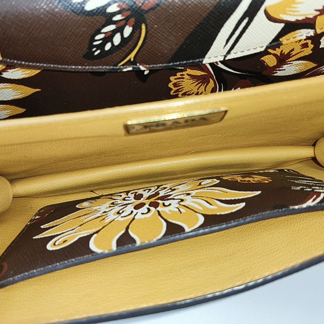 Calfskin Top Handle Bag Multicolor