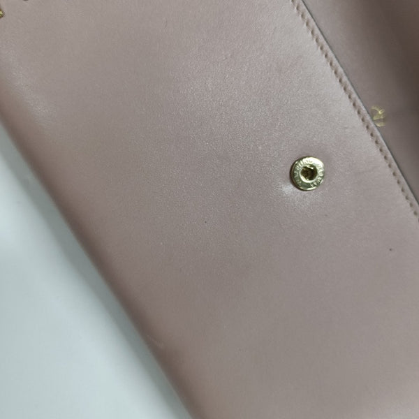 Cartera rosa de piel de ternera Rockstud
