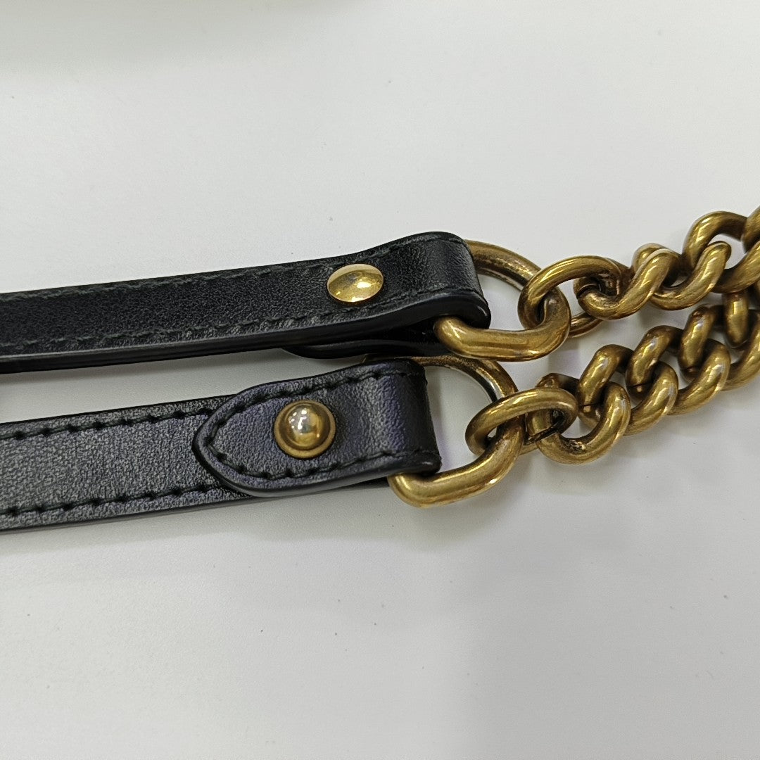 GG Marmont Mini Quilted Calfskin Black