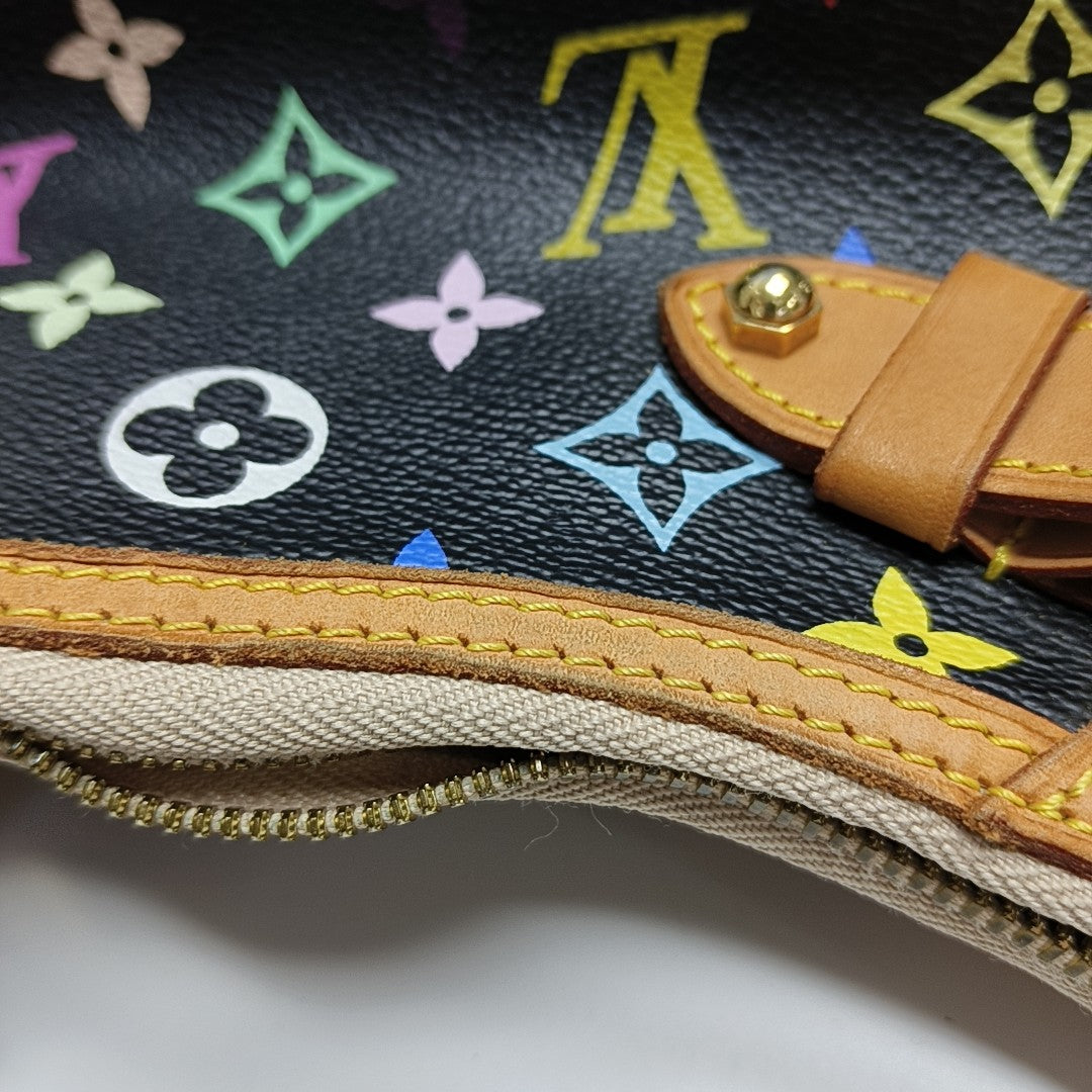 GRETA Monogram Coated Canvas Black