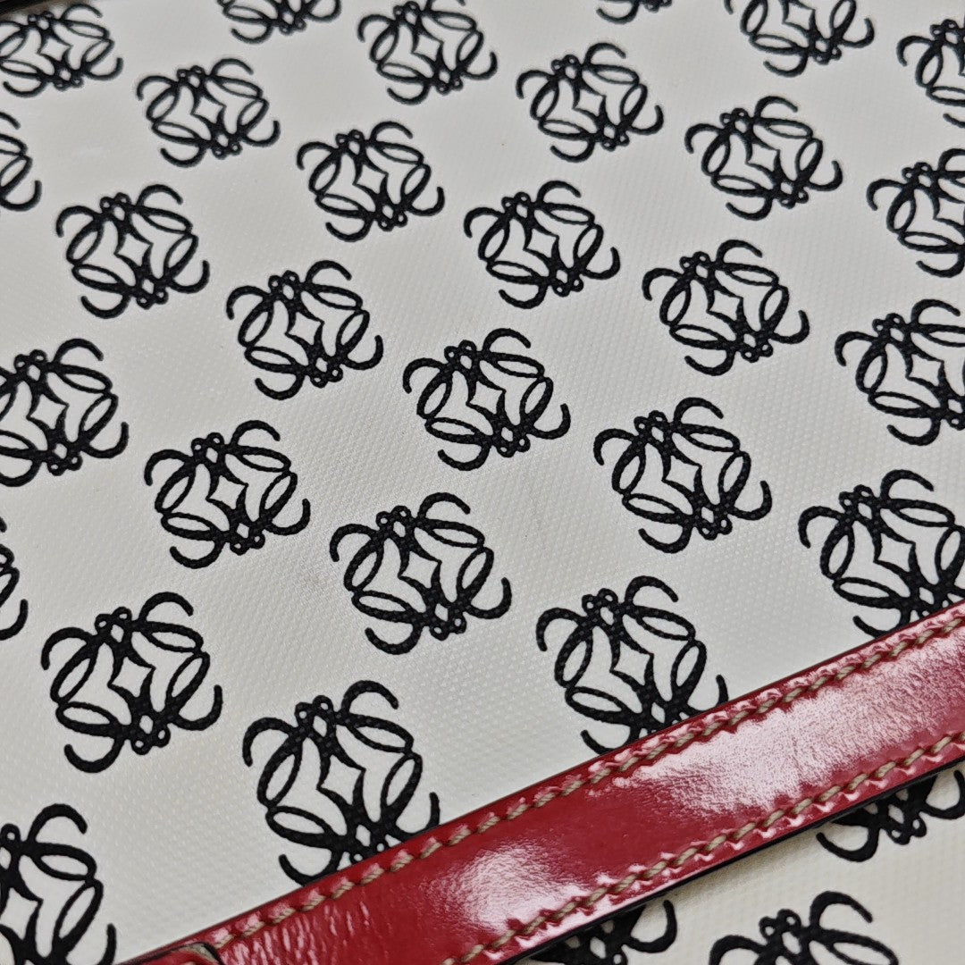 Monogram Coated Canvas Tote Bag Beige