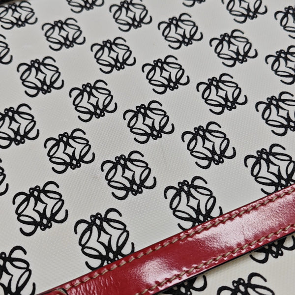 Monogram Coated Canvas Tote Bag Beige