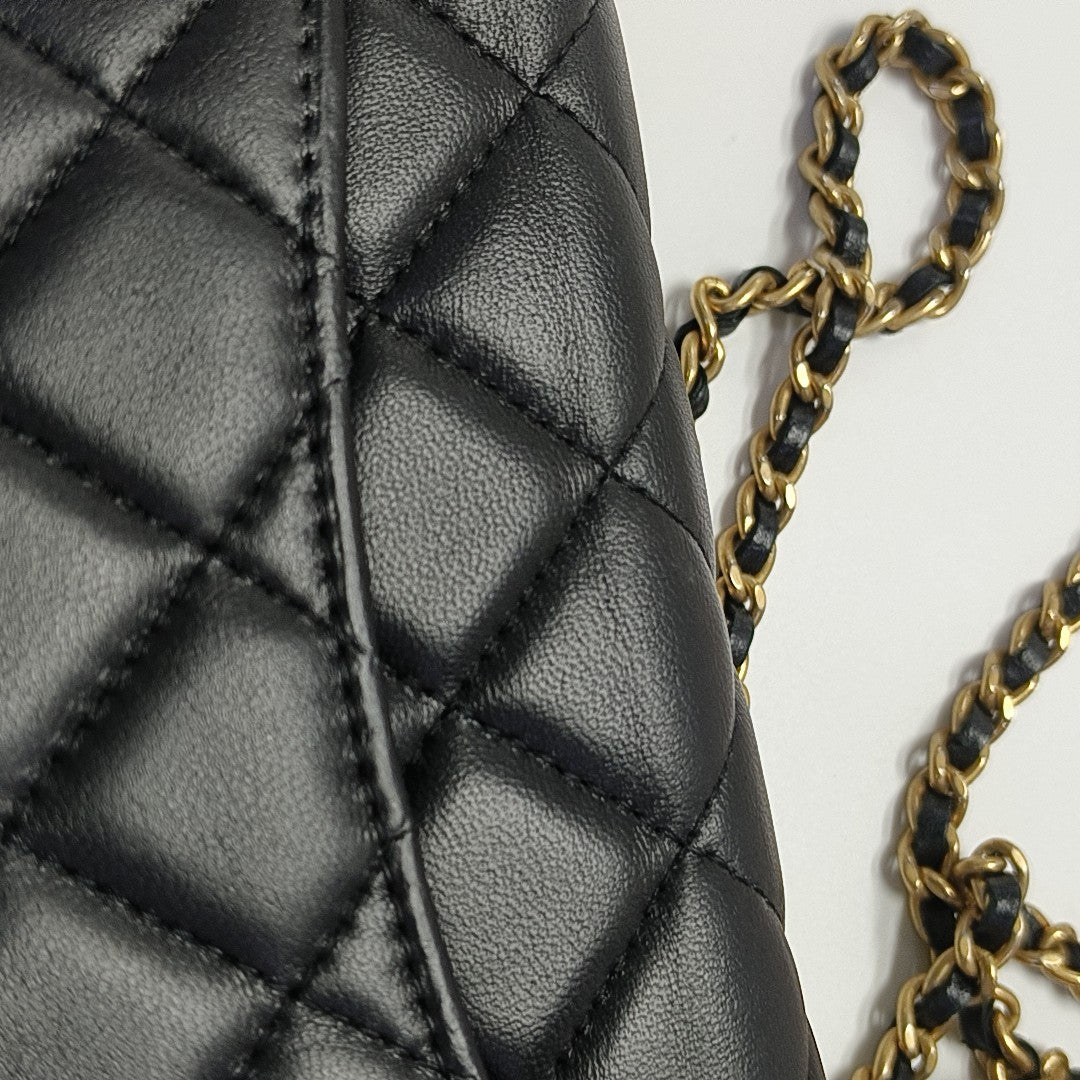 TRENDY CC Quilted Lambskin Black