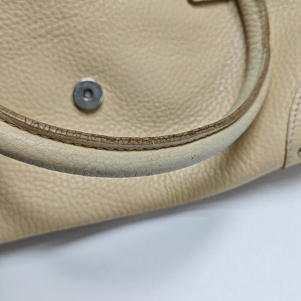 Calfskin Top Handle Bag Beige