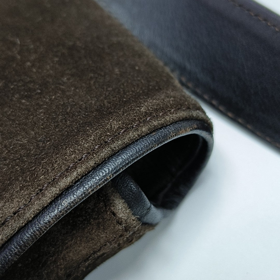 Suede Shoulder Bag Brown