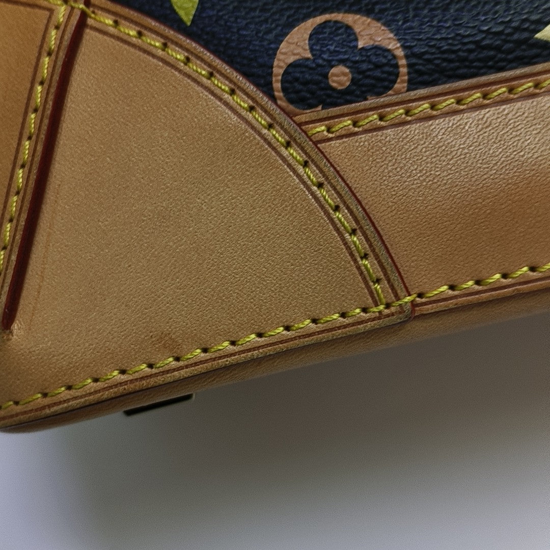 LV × TM SHARLEEN MM Monogram Coated Canvas Black