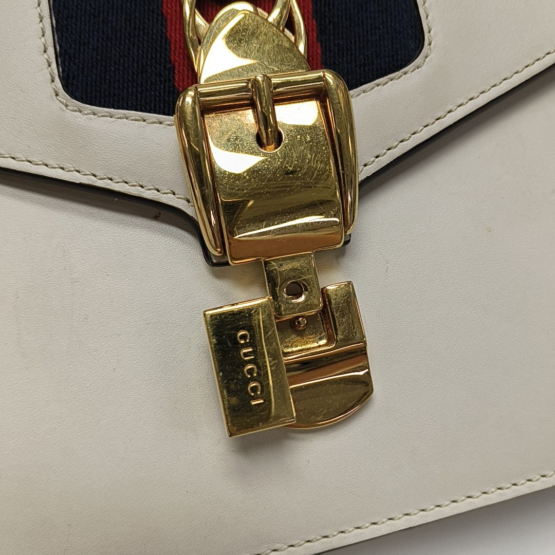 Sylvie Mini Calfskin White