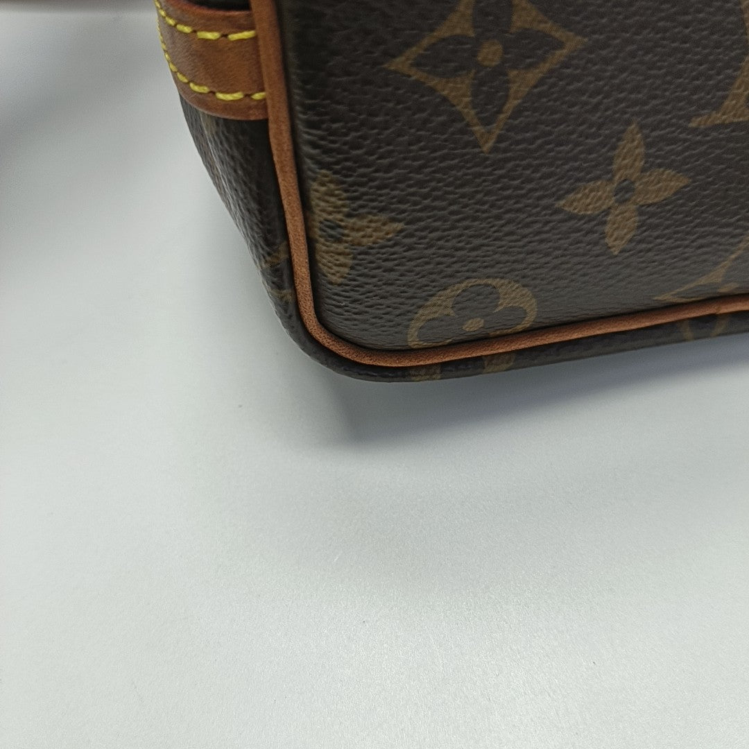 NÉONOÉ Nano Monogram Coated Canvas Brown