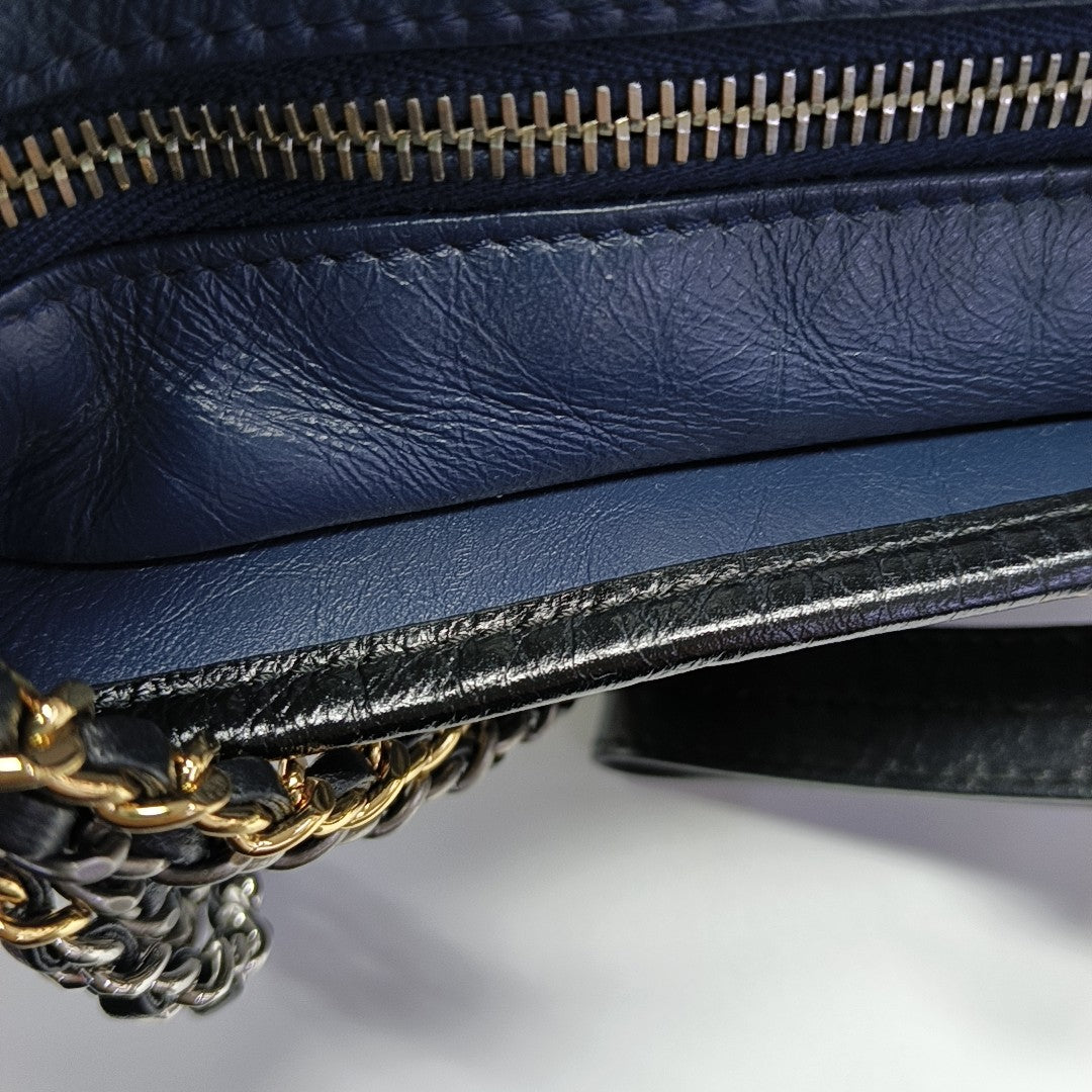 Authenticated pre-owned  GABRIELLE Small Quilted Calfskin Blue - Shoulder Bag at Looply