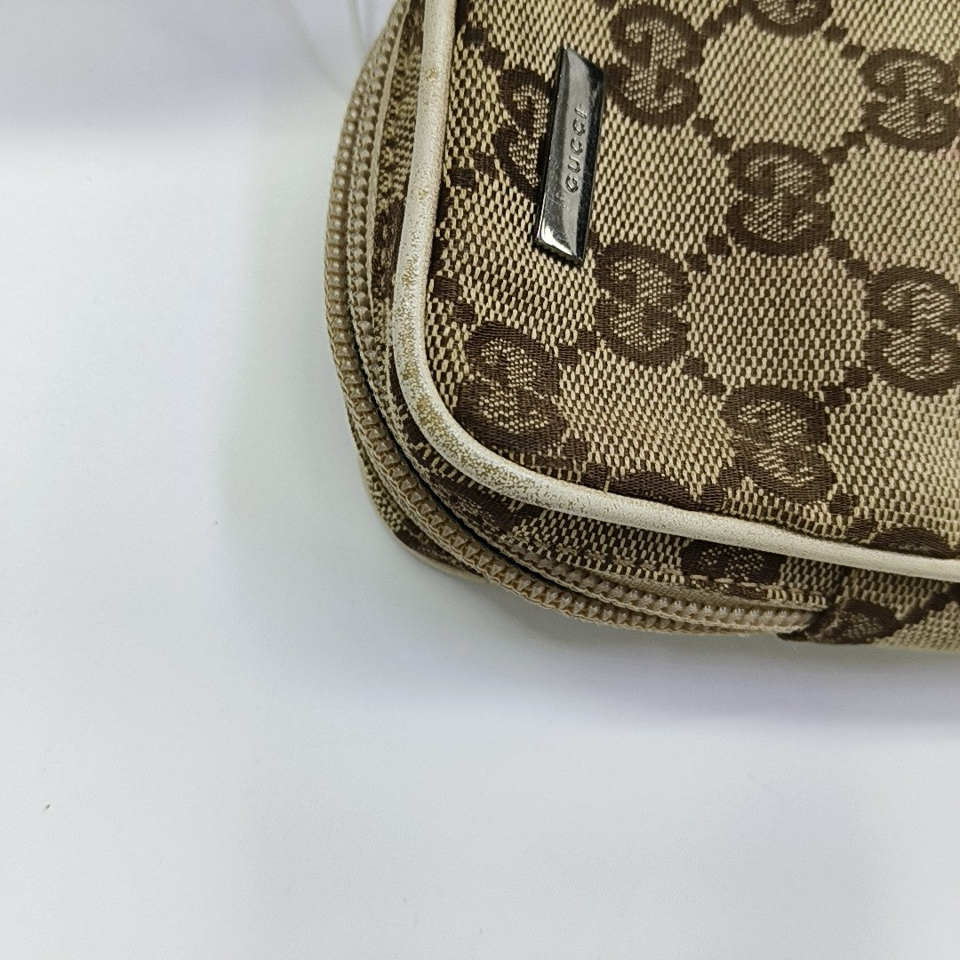 Monogram Canvas Clutch Beige