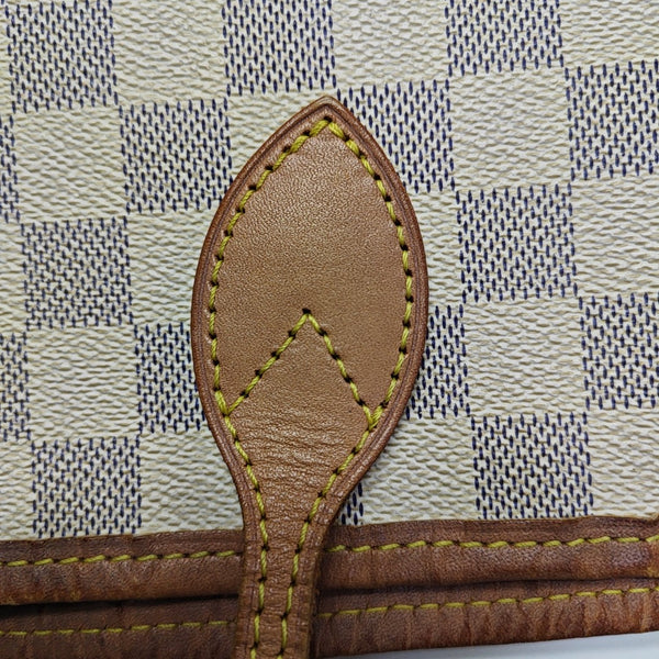 NEVERFULL MM Damier Azur Coated Canvas White