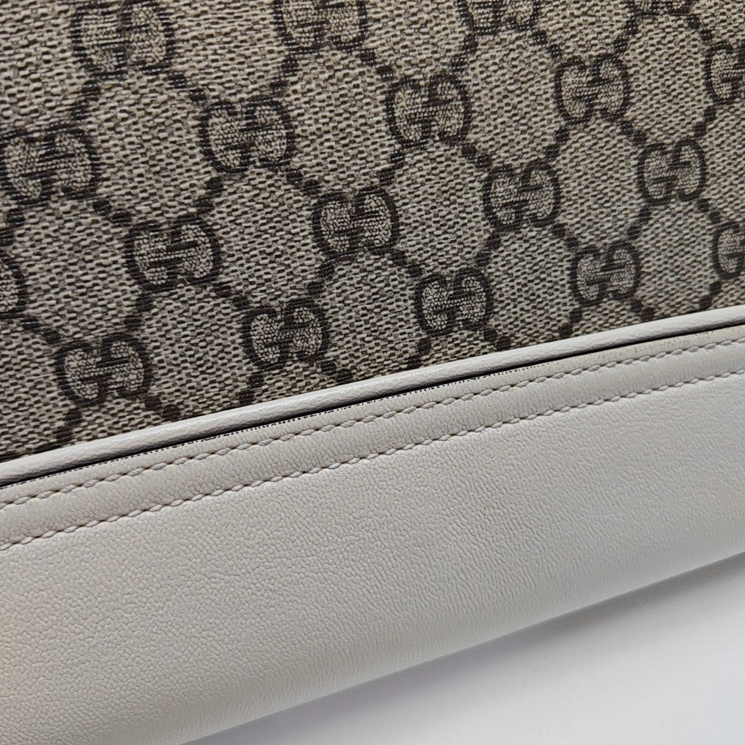 Padlock Small Monogram Coated Canvas Beige