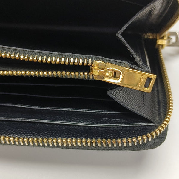 MONOGRAM Chevron Calfskin Black Wallet