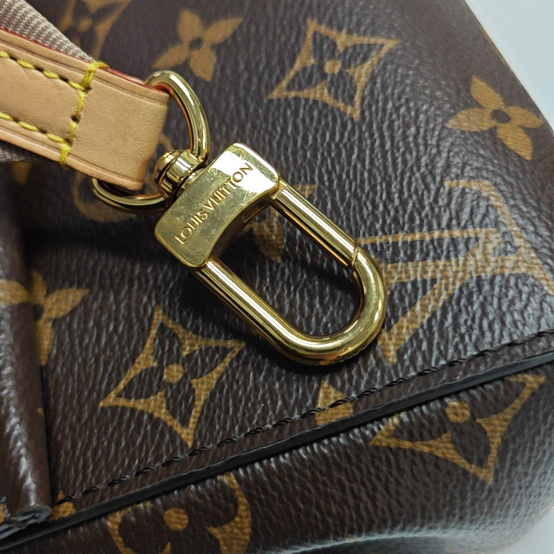 CLUNY PM Monogram Coated Canvas Brown