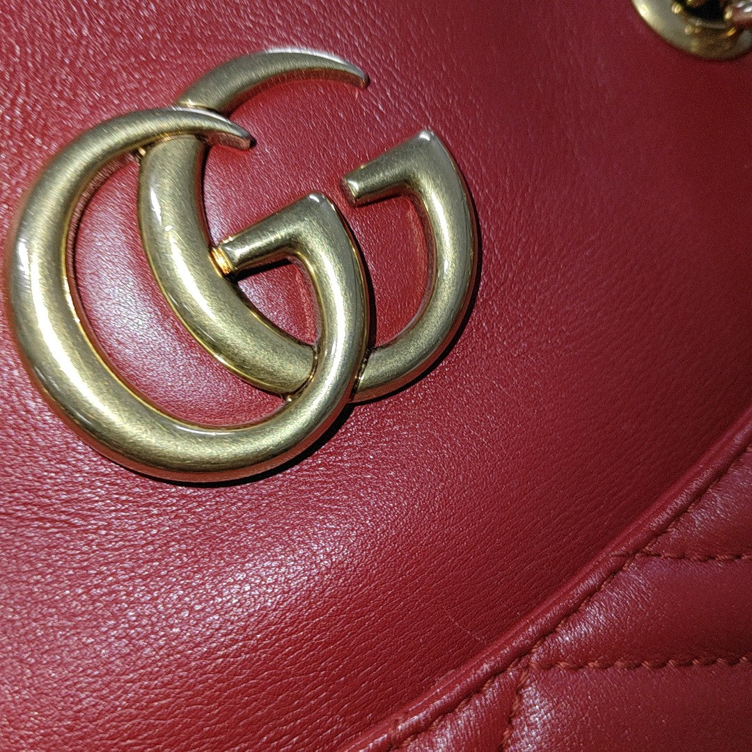 Piel de ternera GG Marmont Roja