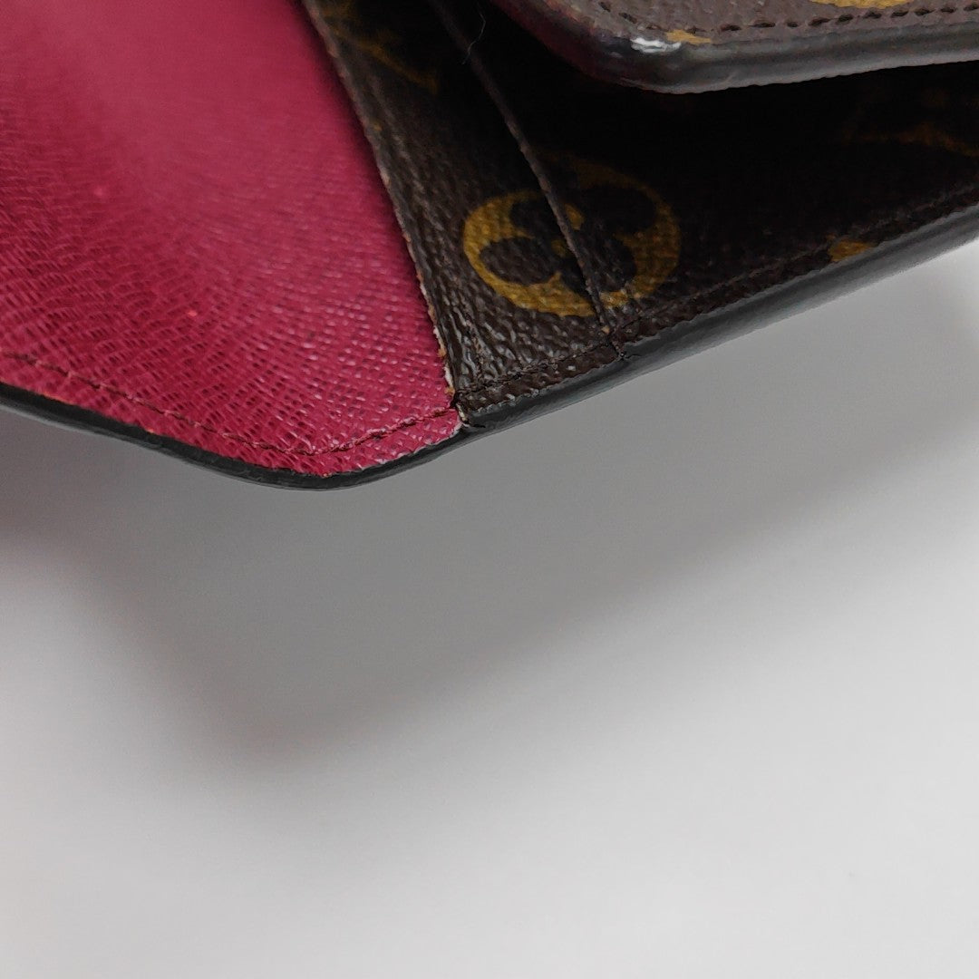 JOSÉPHINE Monogram Coated Canvas Brown Wallet