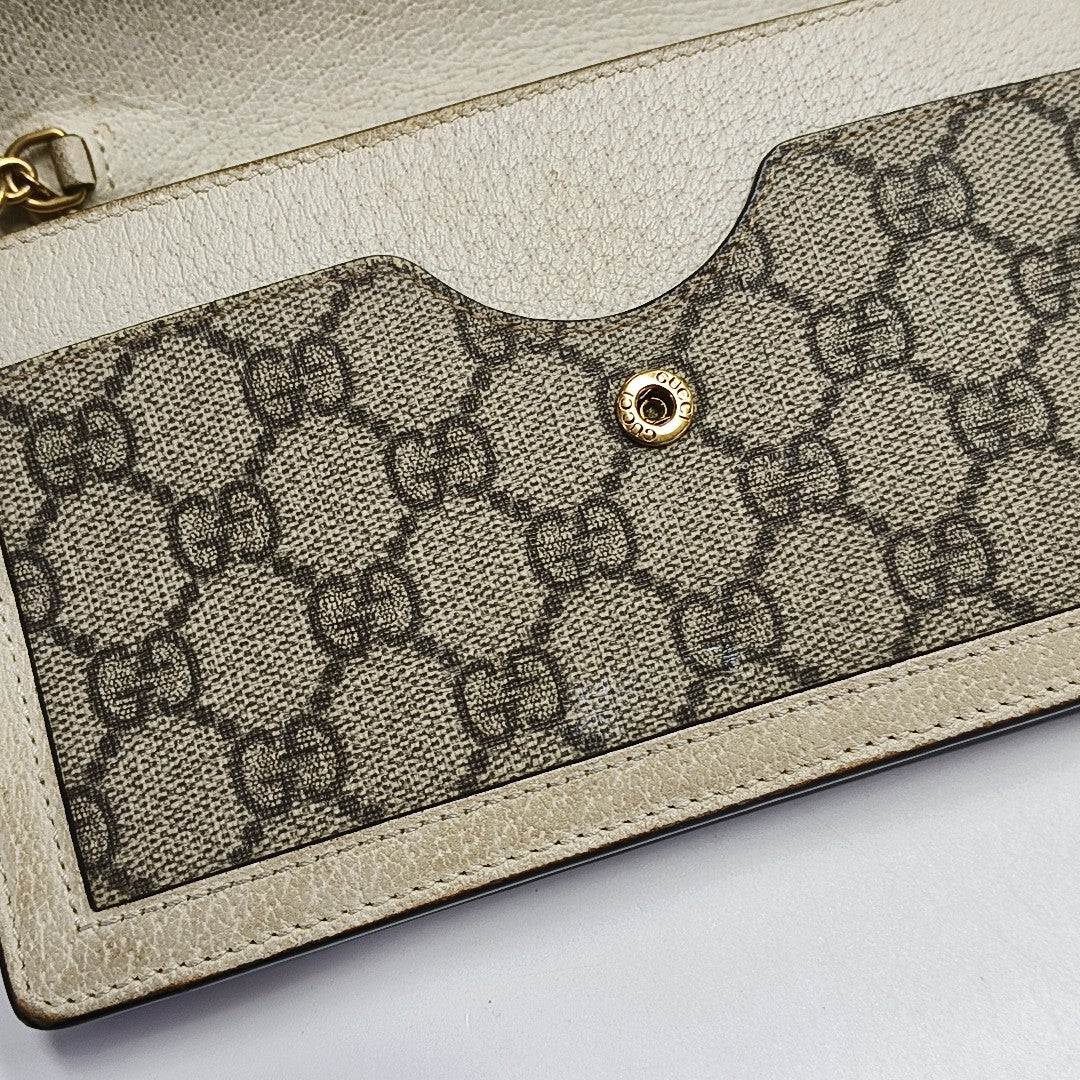 Queen Margaret Mini Monogram Coated Canvas Beige