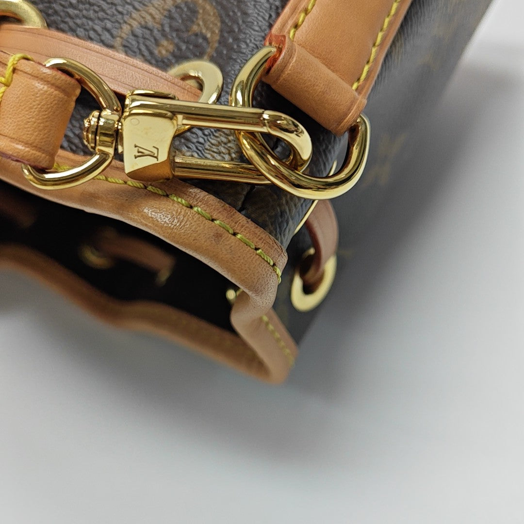 NOÉ Nano Monogram Coated Canvas Brown