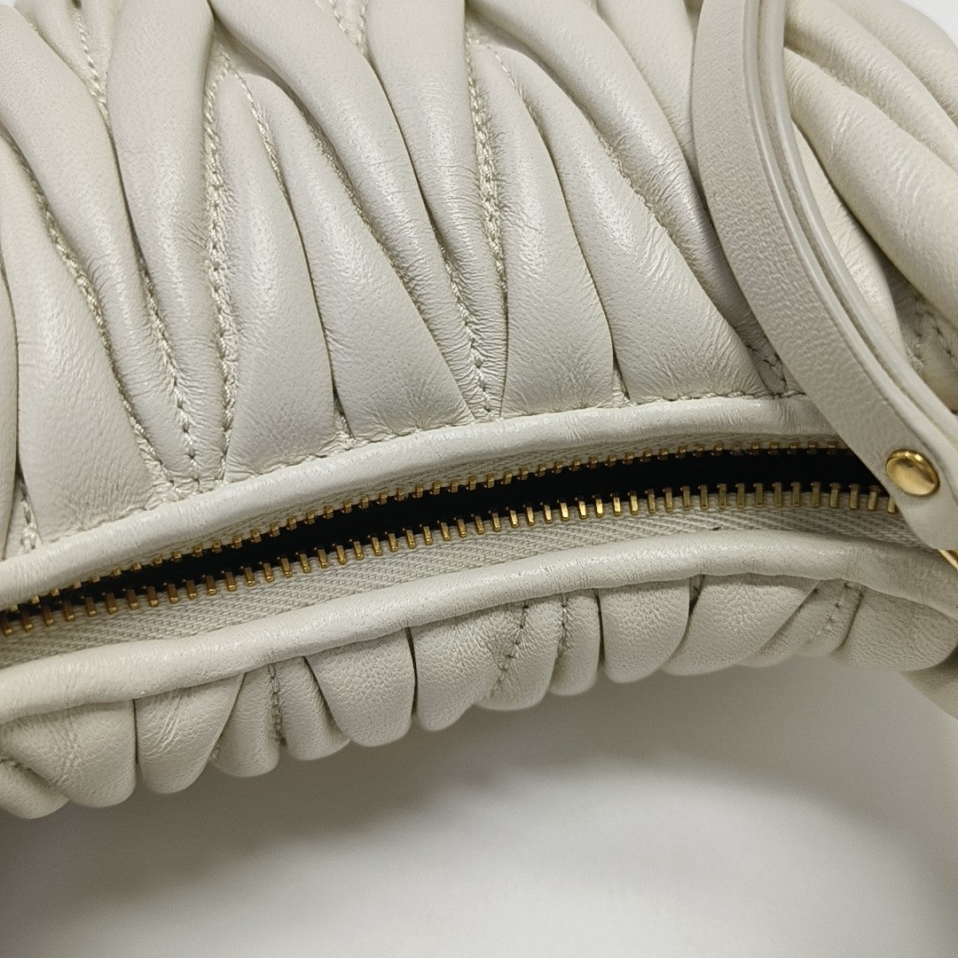 Wander Matelassé Mini Quilted Lambskin White