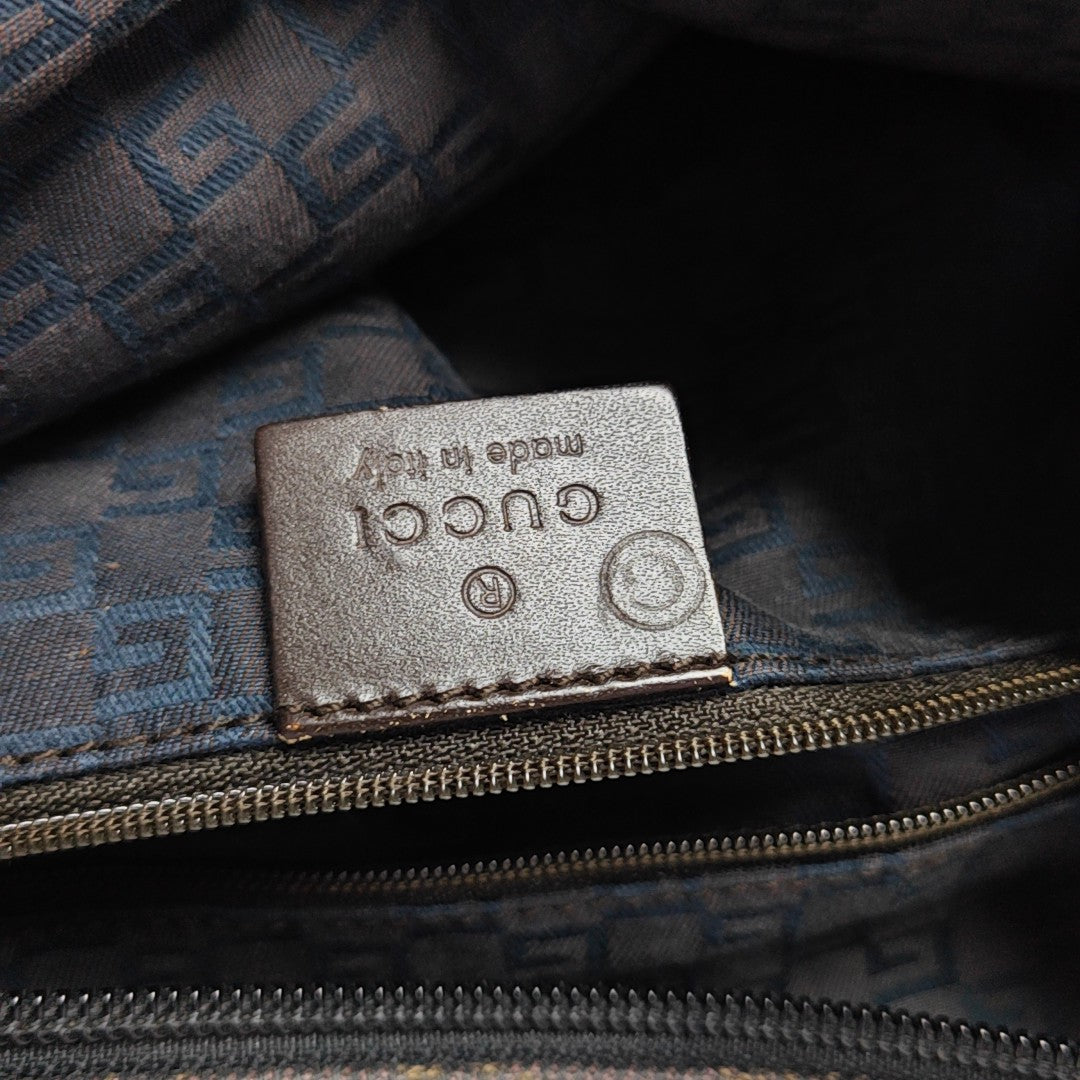 Monogram Canvas Top Handle Bag Brown